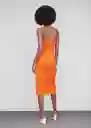 Vestido Javi Naranja Talla S Mujer Mango