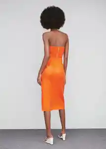 Vestido Javi Naranja Talla S Mujer Mango