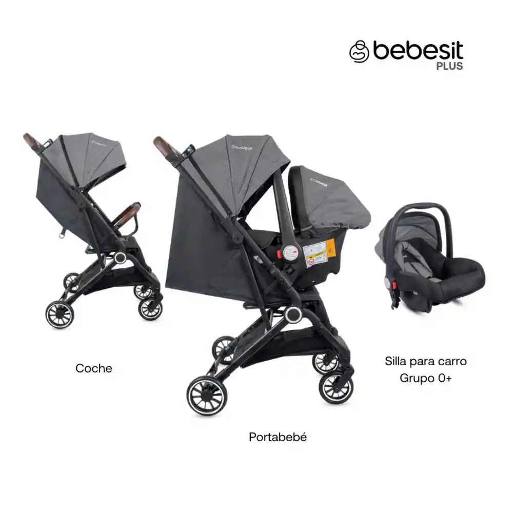 Coche Travel System Compacto Micro Bebesit Gris Bebesit Jctsx5gy