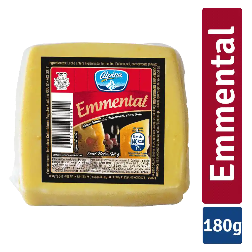 Queso Emmental Cuna 180g