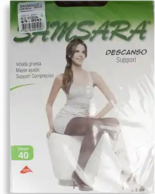 Samsara Medias para Dama Descanso Talla L Brown