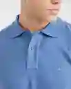 Camiseta Polo Clasic Azul Mezclilla Medio S Chevignon