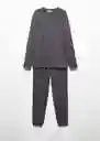 Pijama Night Set Gris Talla S Hombre Mango