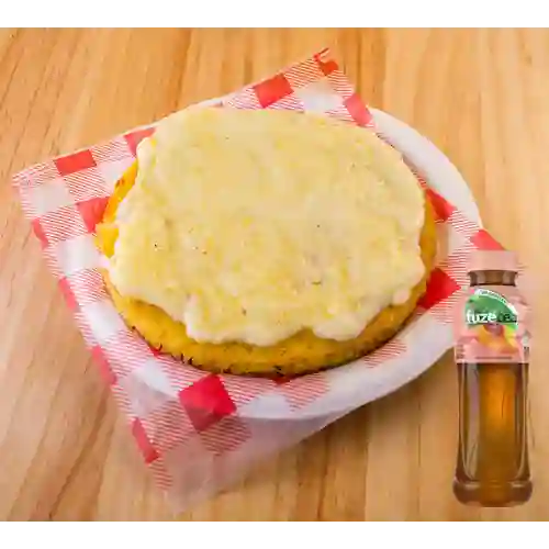 Arepa Chocolo c/Queso Mozarella +Fuzetea Durazno 400ml