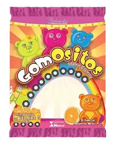 Gomositos Gomitas con Vitamina C Sabor Naranja