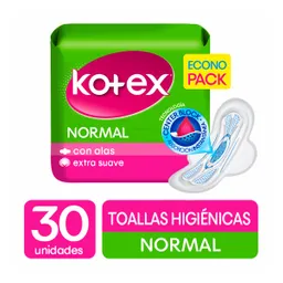 Kotex Toallas Higiénicas Normal con Alas