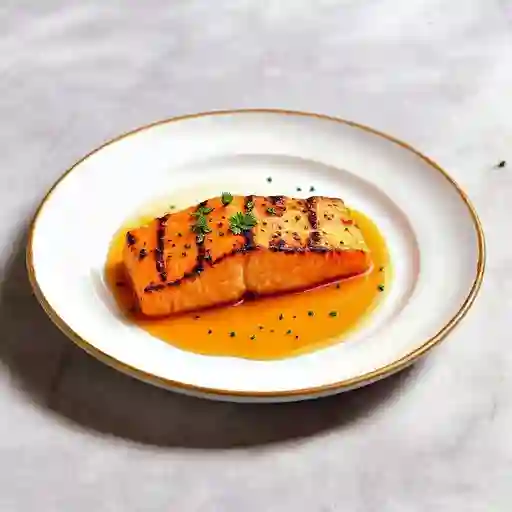 Salmon En Salsa Thermidor