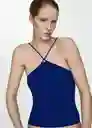 Top Angelina Eléctrico Talla M Mujer Mango