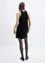 Vestido Charlot Negro Talla M Mujer Mango