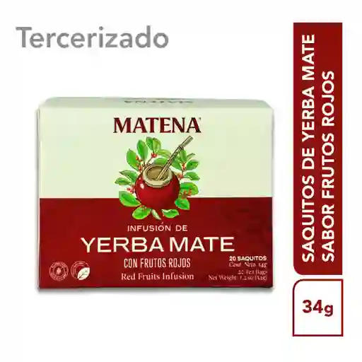 Matena Saquito de Yerba Mate Sabor Frutos Rojos