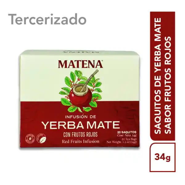 Matena Saquito de Yerba Mate Sabor Frutos Rojos