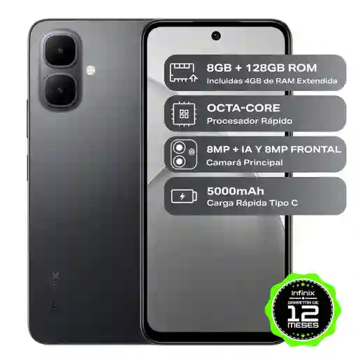 Celular Infinix Smart 10 4gb Ram/128gb Negro