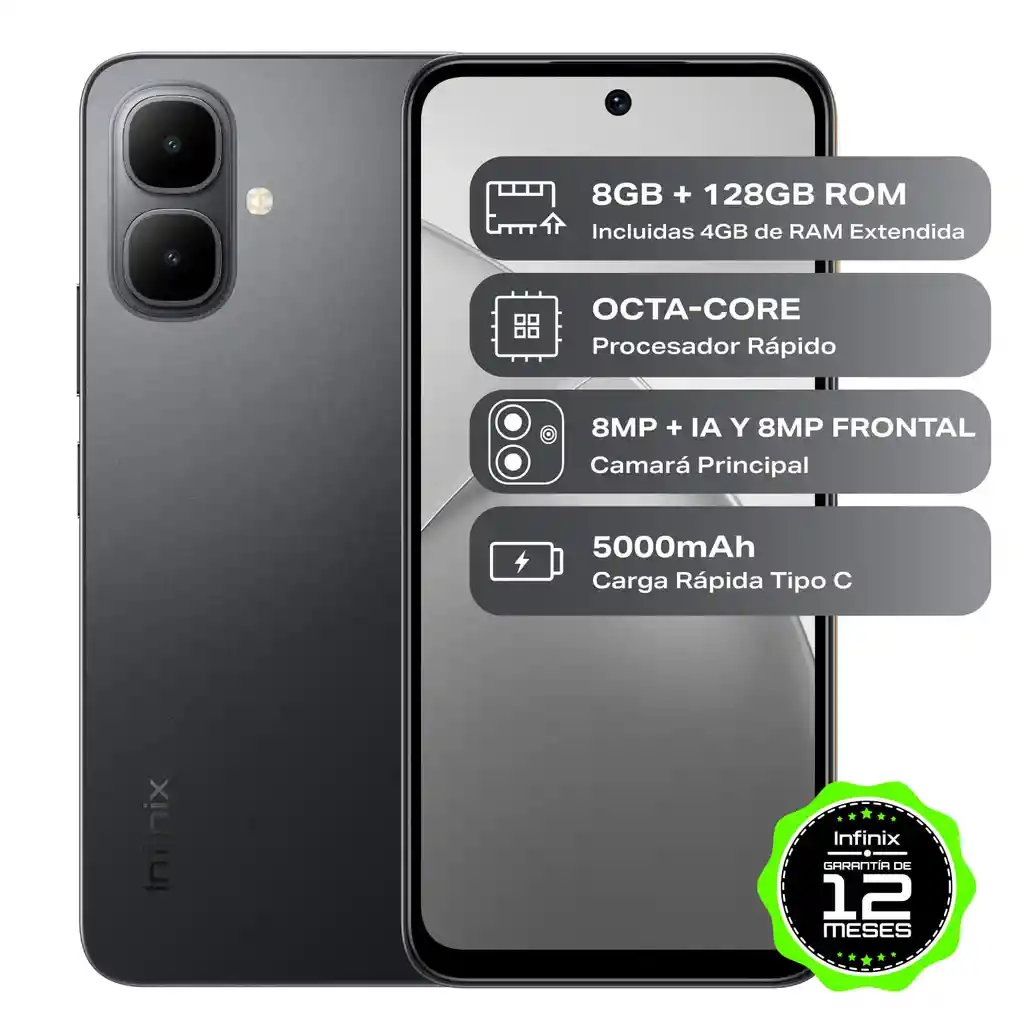 Celular Infinix Smart 10 4gb Ram/128gb Negro