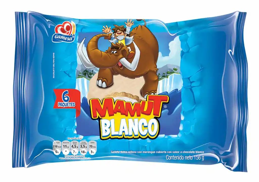 Gamesa Galleta Dulce Mamut Blanco