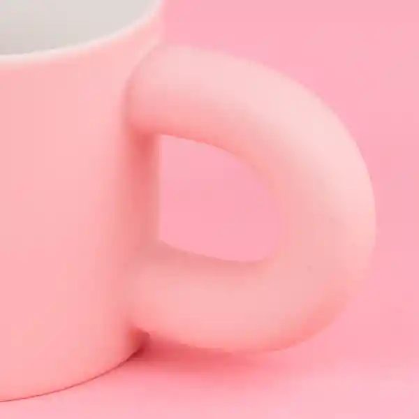 Taza de en Cerámica Con Asa Serie Miniso Rosa Miniso