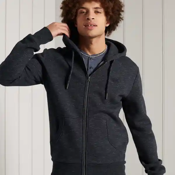 Superdry Buzo ol Classic Zip Hood Negro Talla L