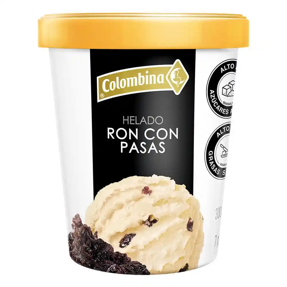 Colombina Helado Ron con Pasas