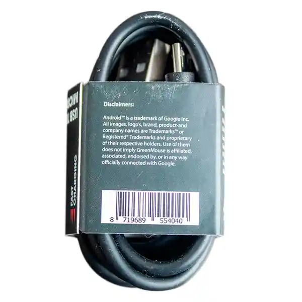 Greenmouse Cable Data Micro Usb Negro 100 cm