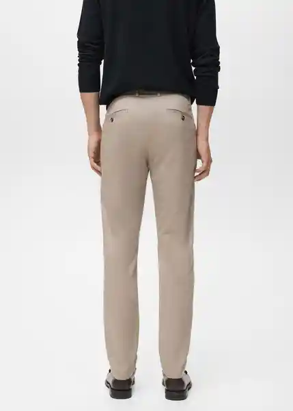 Pantalón Dublino Beige Talla 44 Hombre Mango