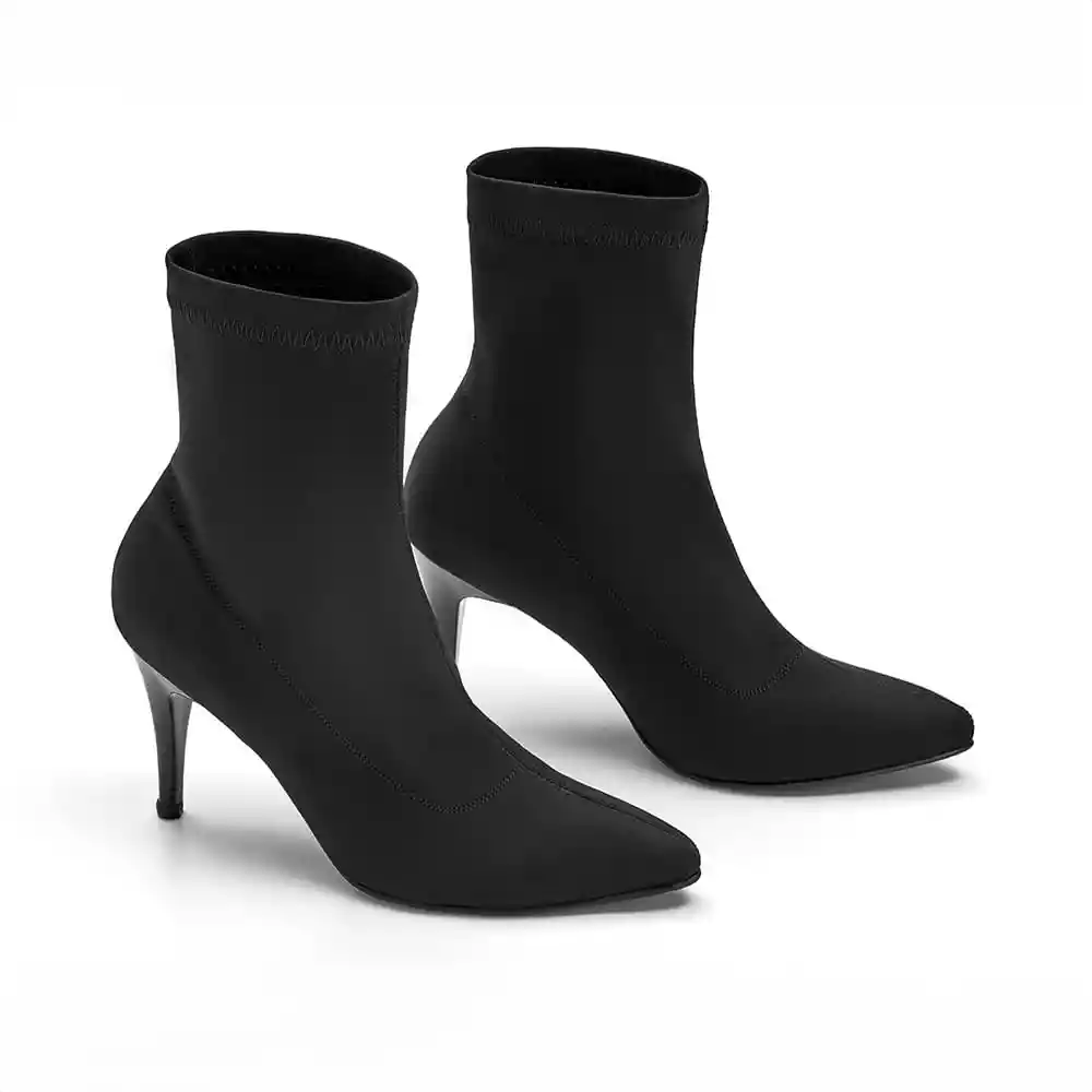 Botin Elastico Punta Negro Jcrys-0324 Urb