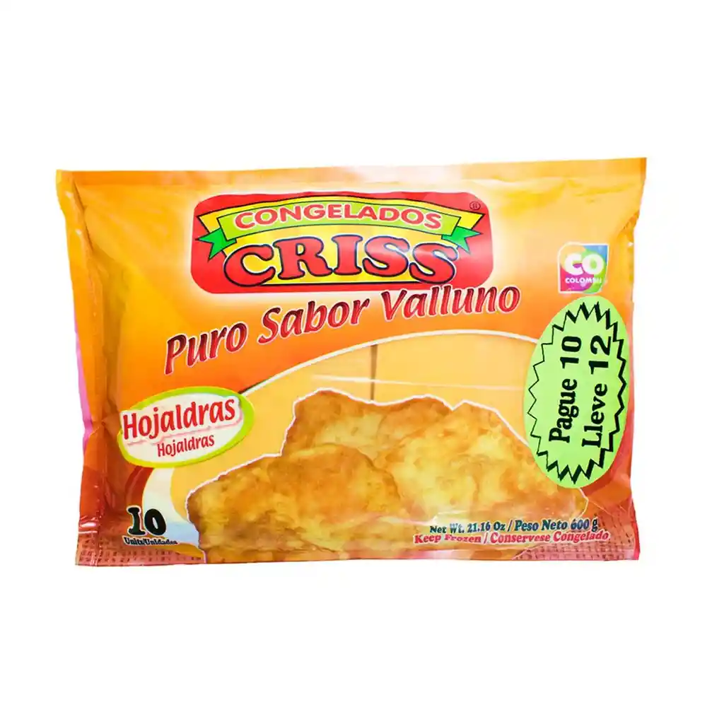 Congelados Criss Hojaldras Puro Sabor Valluno