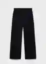 Pantalón Pau Negro Talla 40 Mujer Mango