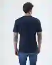 Camiseta Hombre Azul Talla XL 841F024 Americanino
