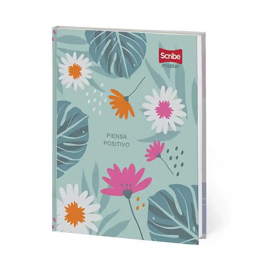 Cuaderno Tapa Dura Master Femenino Cuadriculado 100 Hojas Cosido Scribe