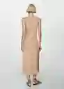 Vestido Bacalar Taupe Talla M Mujer Mango