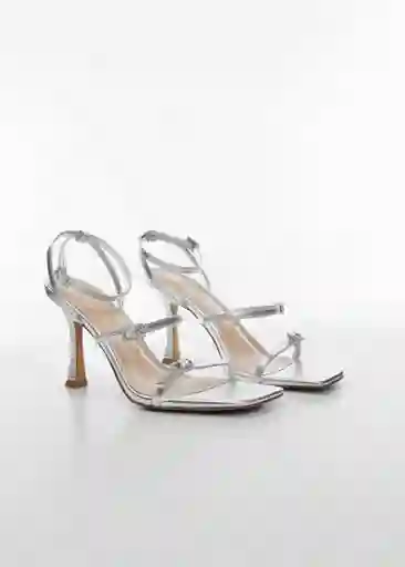 Sandalias Anna Plata Talla 38 Mujer Mango