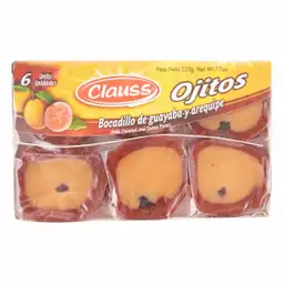 Clauss Bocadillo de Guayaba y Arequipe Ojitos