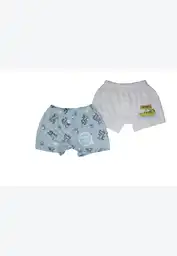 Boxer Set X2 100% Alg 0/3 Meses-celeste