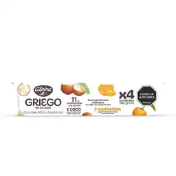 Alpina Yogurt Griego Coco Mandarina 