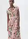 Vestido Apple Crudo Talla L Mujer Mango