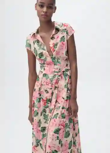 Vestido Apple Crudo Talla L Mujer Mango