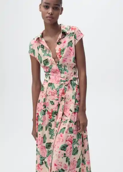 Vestido Apple Crudo Talla L Mujer Mango