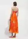 Vestido Alex Naranja Talla M Mujer Mango