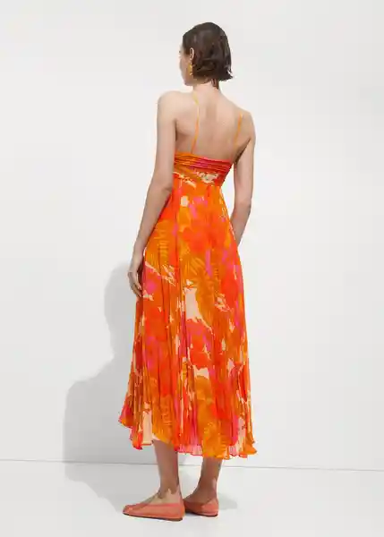 Vestido Alex Naranja Talla M Mujer Mango