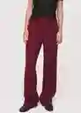 Pantalón Maca Burdeos Talla 36 Mujer Mango