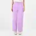 Pantalón Tiro Alto Bota Recta Morado Talla 8 - 712903