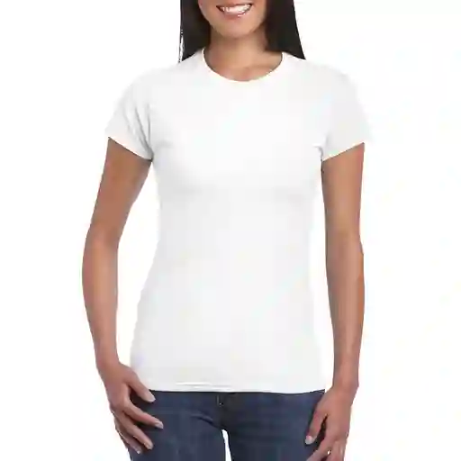 Gildan Camiseta Entallada Blanco Talla S