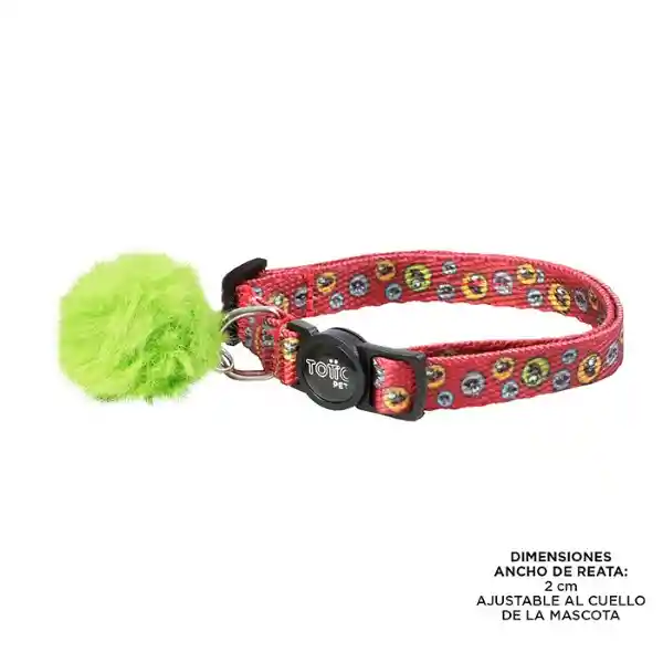 Collar Ajustable Meow Rojo 6RE Totto