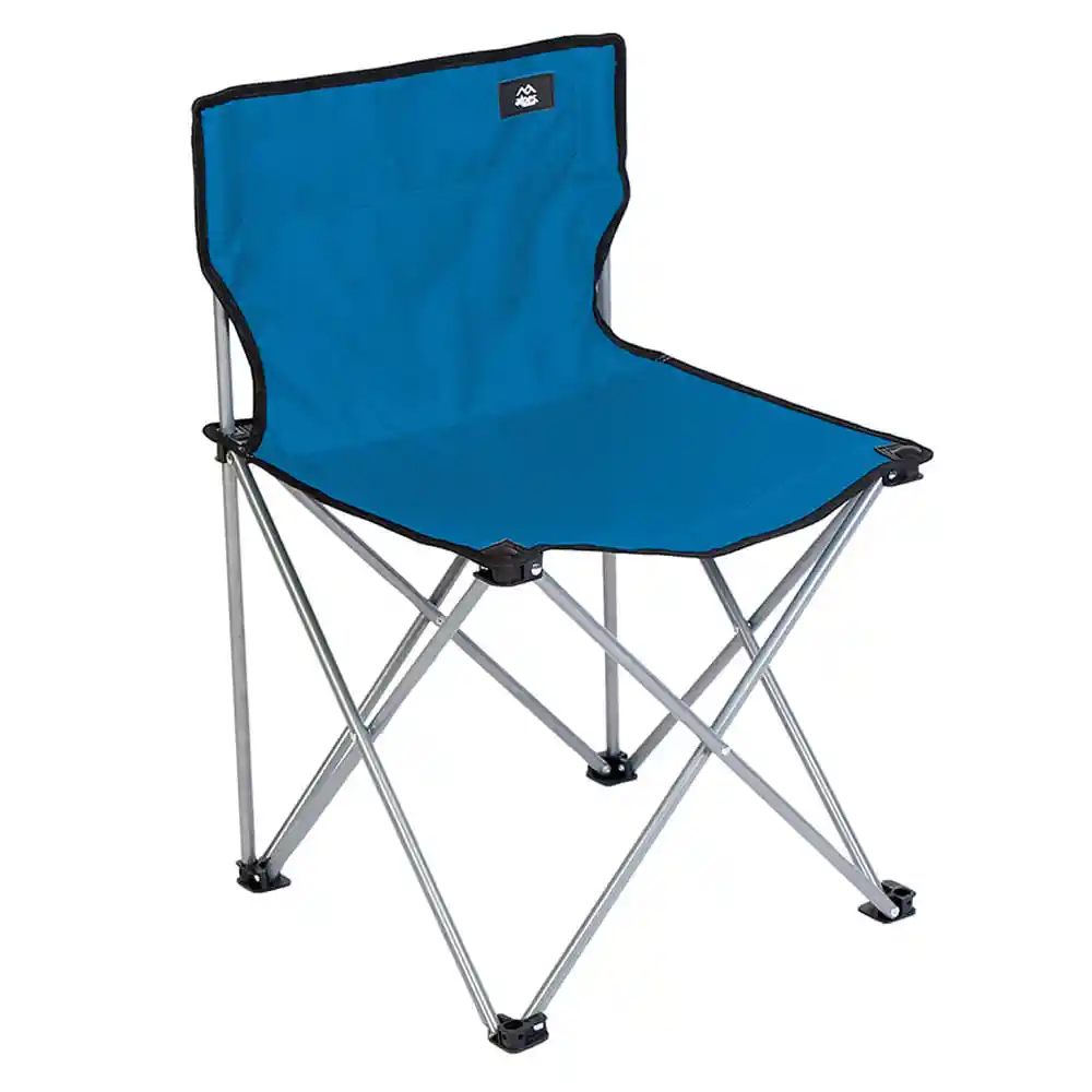 Silla Camping Plegable Básica Azul Alpes