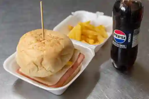 Hamburgesa + Papa + Gaseosa