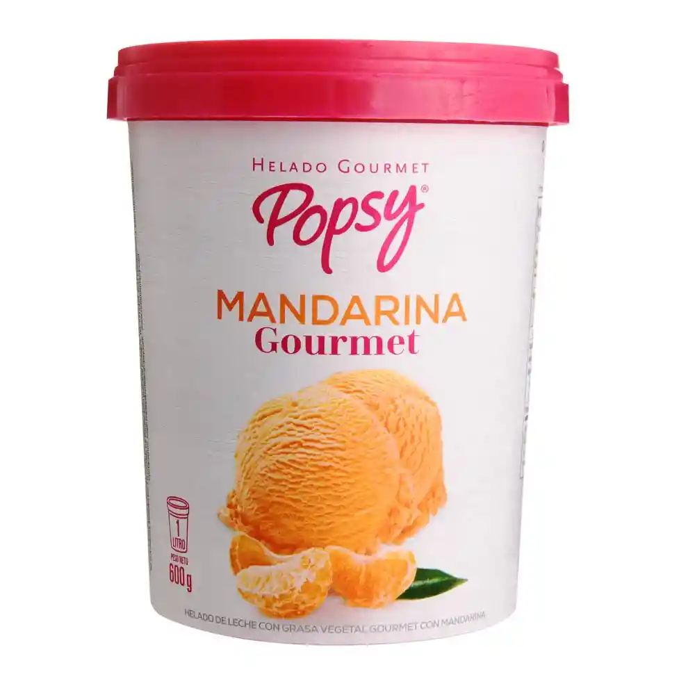 Popsy Helado Cremoso Sabor Mandarina Gourmet