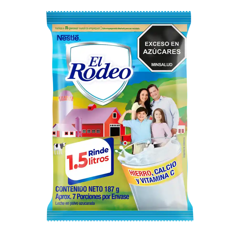 Leche en polvo EL RODEO x 187g