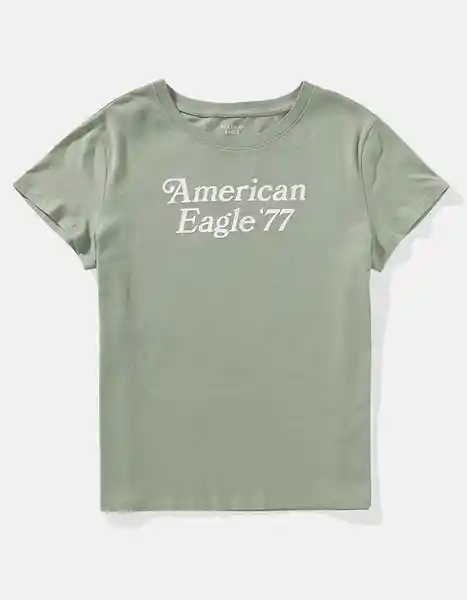 Camiseta Mujer Verde Talla X-Small American Eagle 9593341