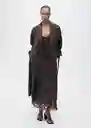 Abrigo Trench Beirut Marrón Talla M Mujer Mango