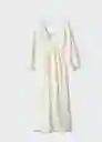 Vestido Haizea Off White Talla M Mujer Mango