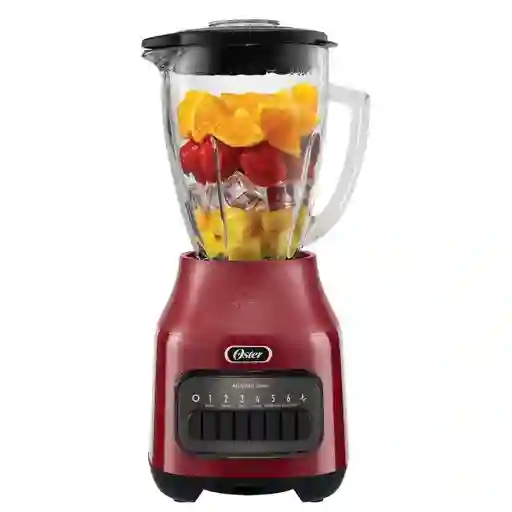 Oster Licuadora 6 Velocidades Rojo Vaso Vidrio 800W 2174271